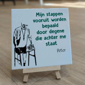 tegeltje met spreuk van Peter
