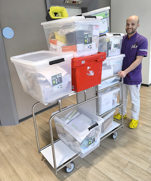 Guido verpleegkundige niveau 4 met materialen voor skillslab in Breda